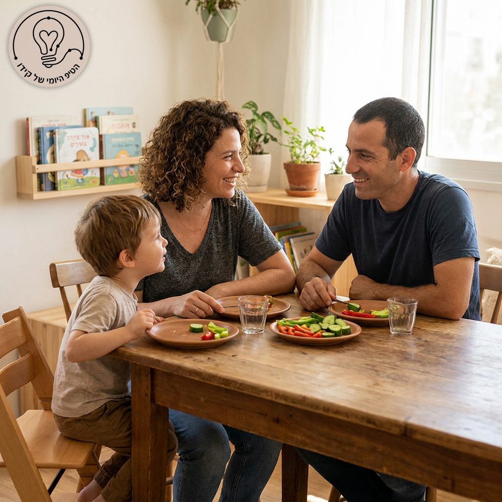 רגע אחד מהיום מסביב לשולחן