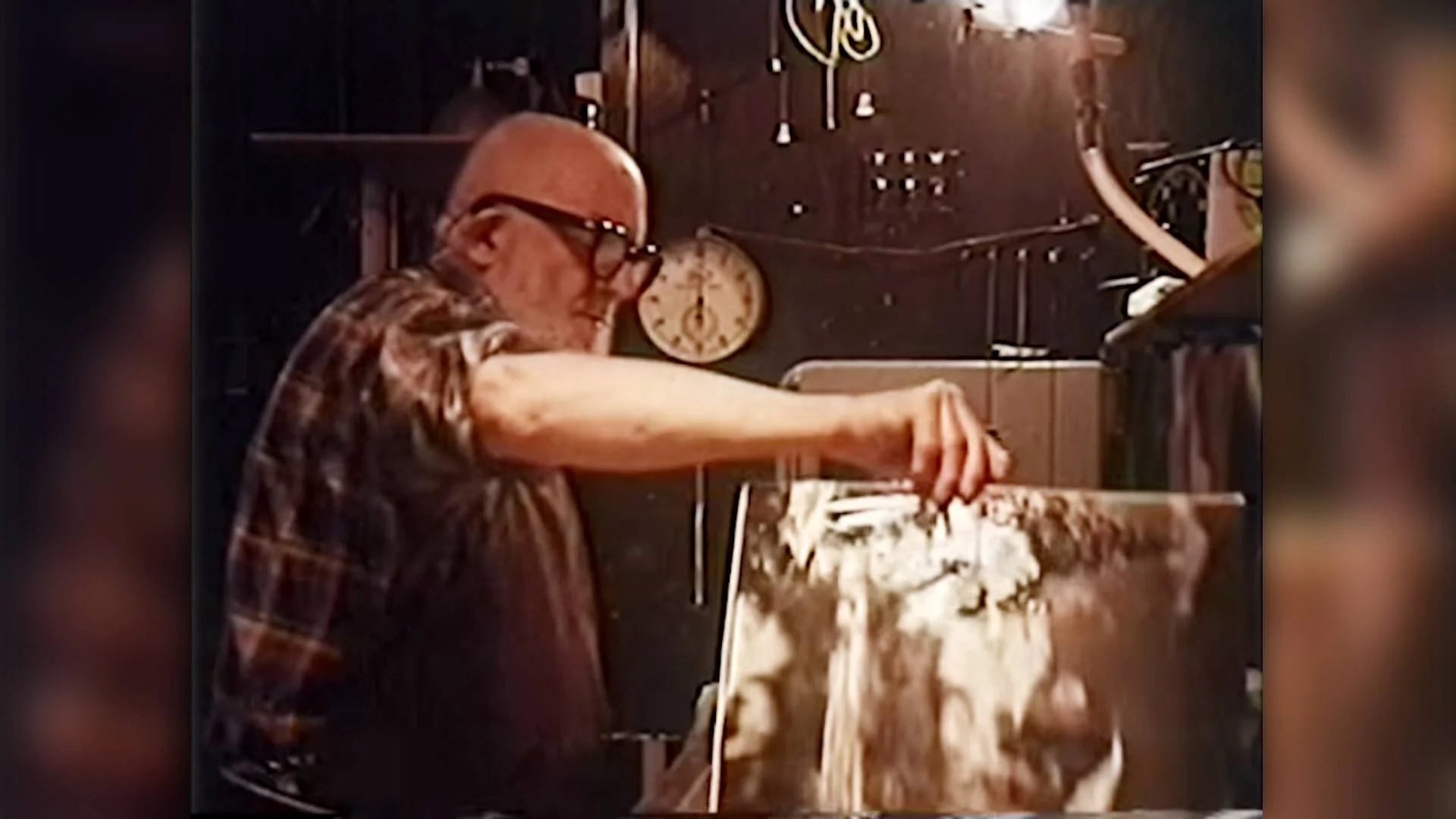 Ansel Adams in his lab