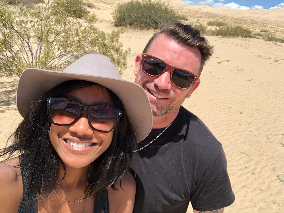 A selfie of Tim and I at the Sand dunes