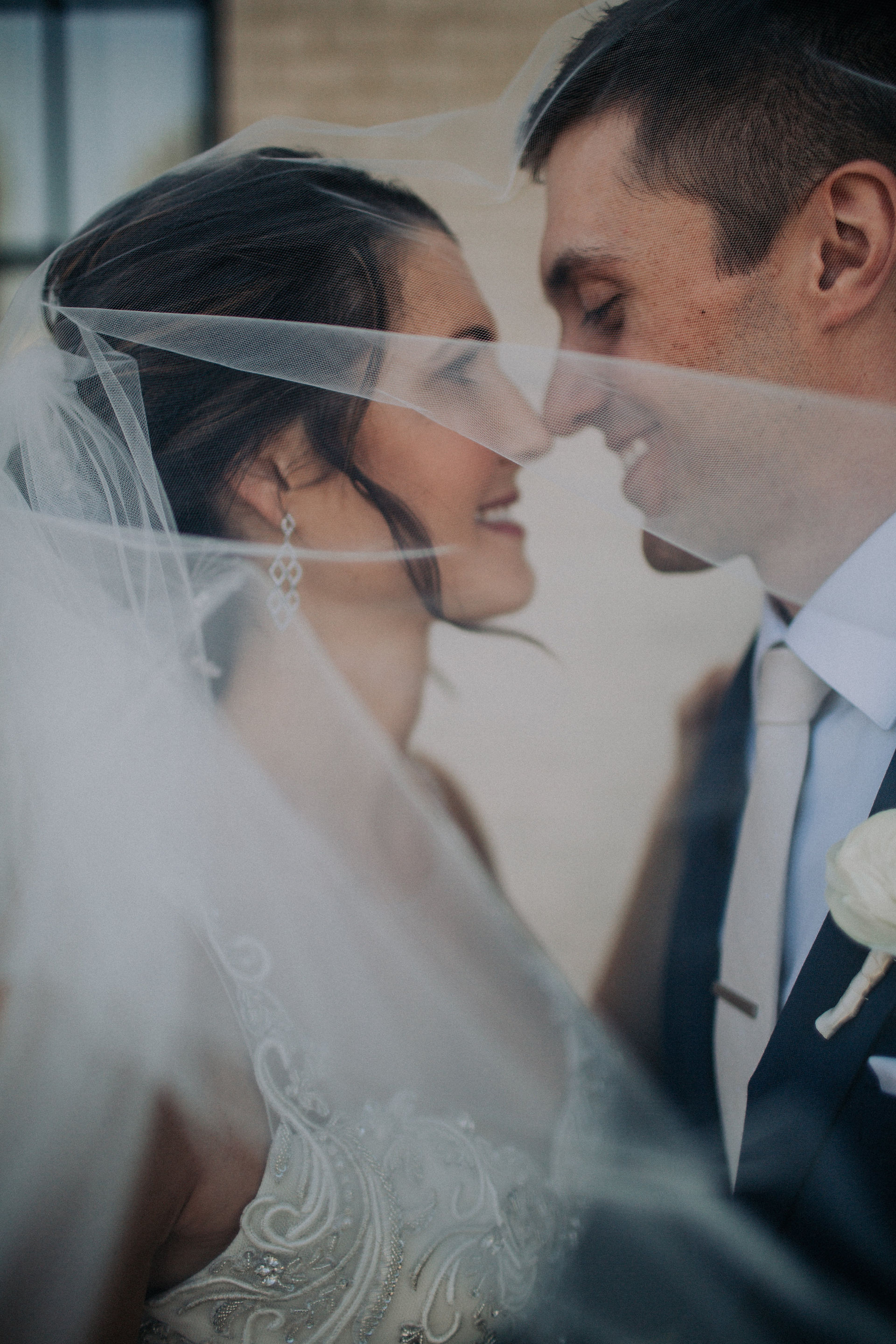 Journeyman Distillery Wedding Day Bride Groom Veil Photography 