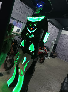 robô de led joker da fabrica de robôs de led cybertron cosplay