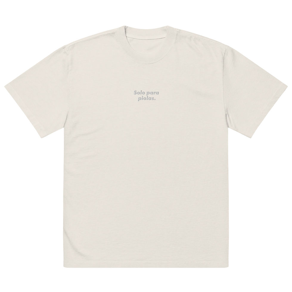 Thumbnail: Embroidery faded t-shirt "Solo para piolas"