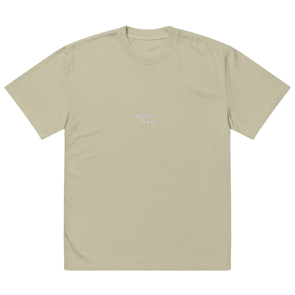 Miniature : Embroidery faded t-shirt "Bye winter"