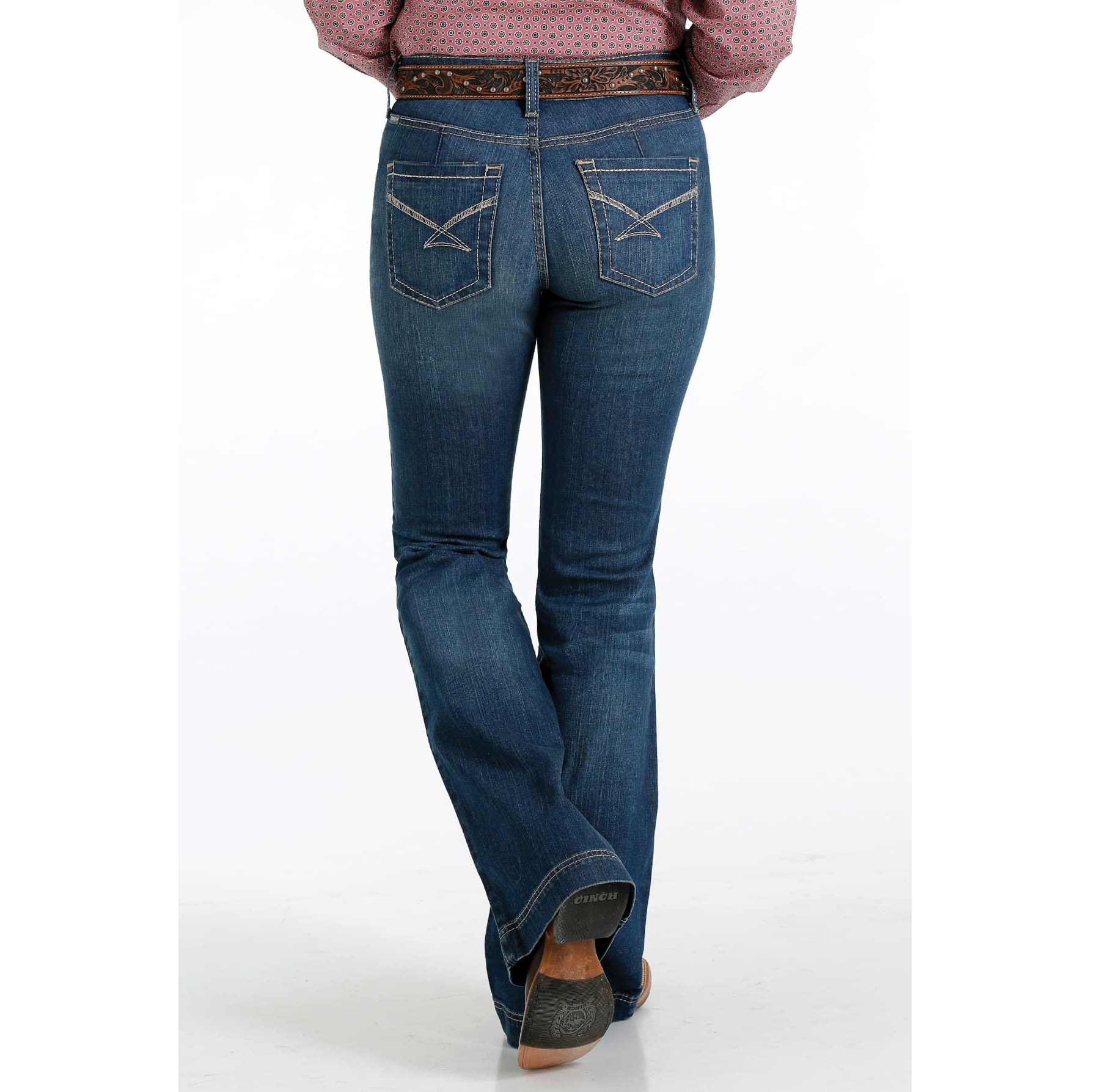 Ladies Cinch Lynden Trouser Jeans - Deep Blue