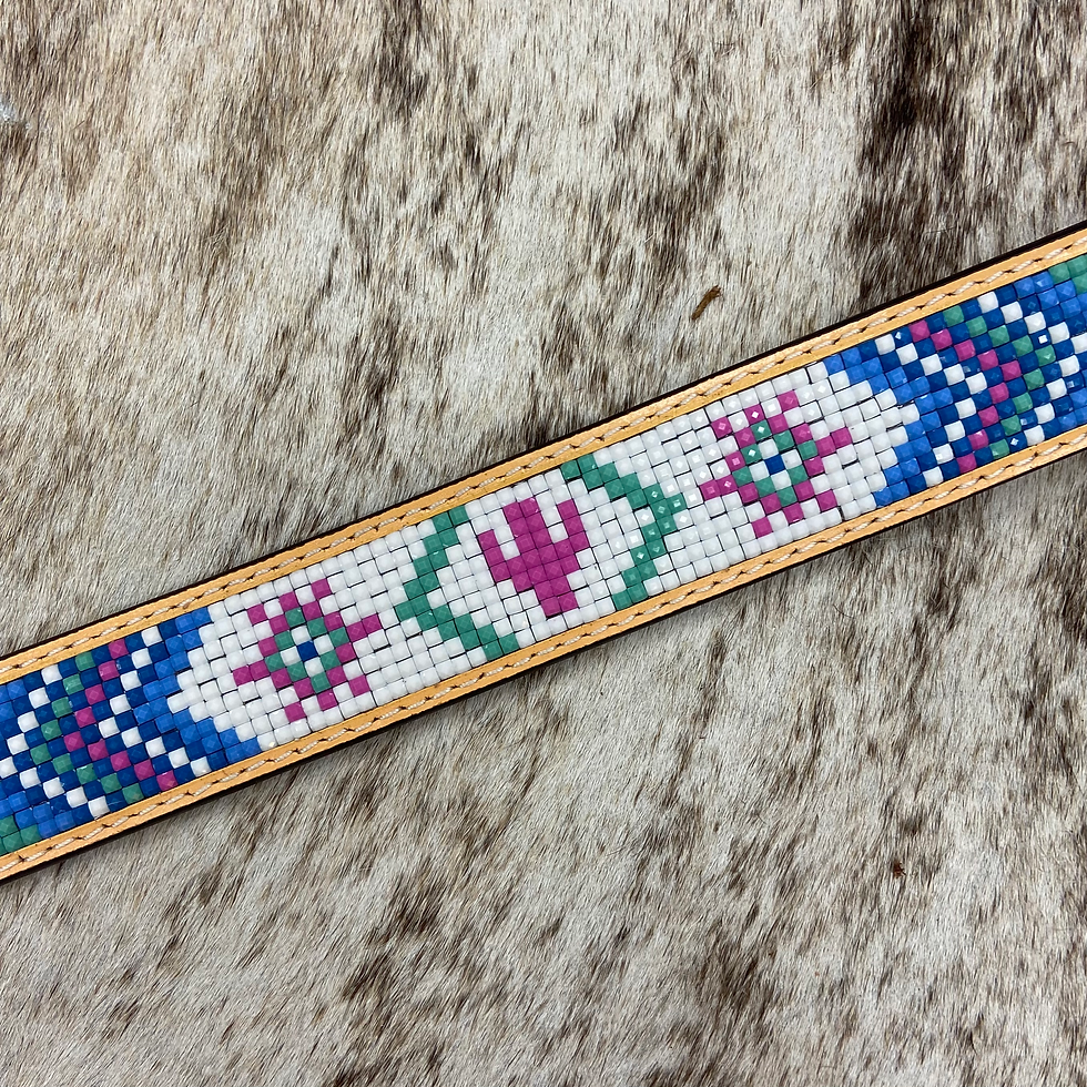 Thumbnail: Angel Range Kids Belt - White Beaded Cactus