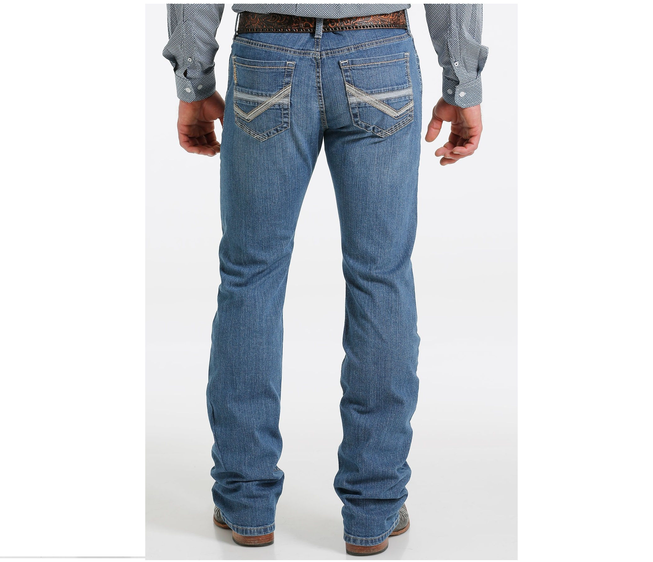 Mens Cinch Ian Jeans - Medium Stone
