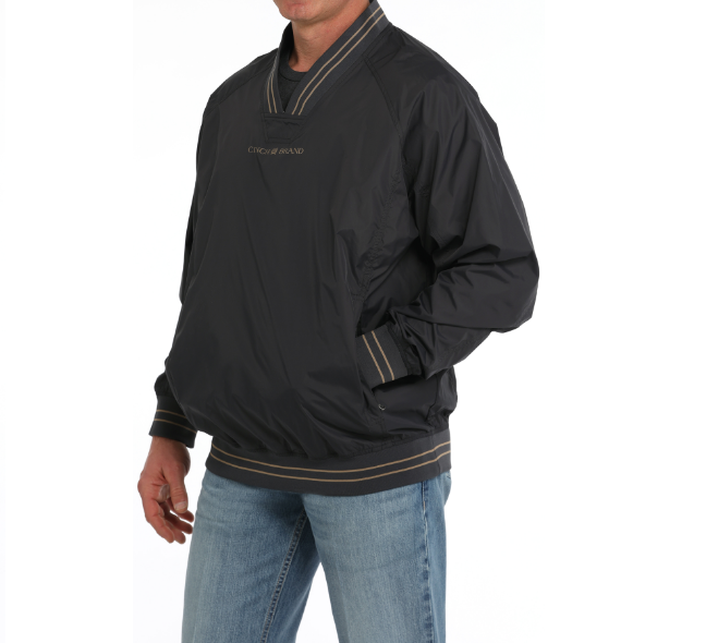 Mens Cinch Pullover Windbreaker - Grey