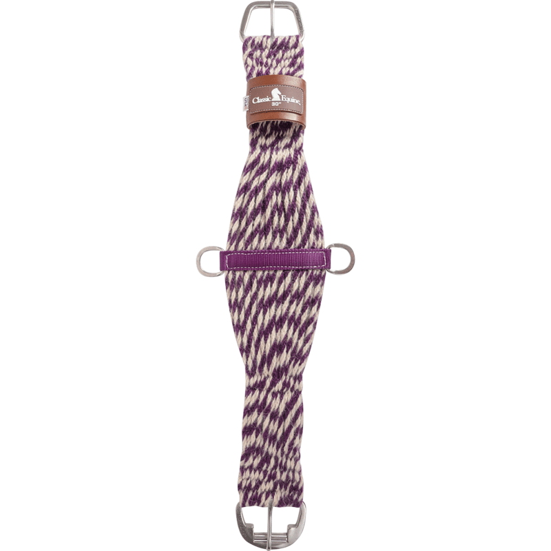 Classic Equine 100% Mohair Cinch - Purple & Natural