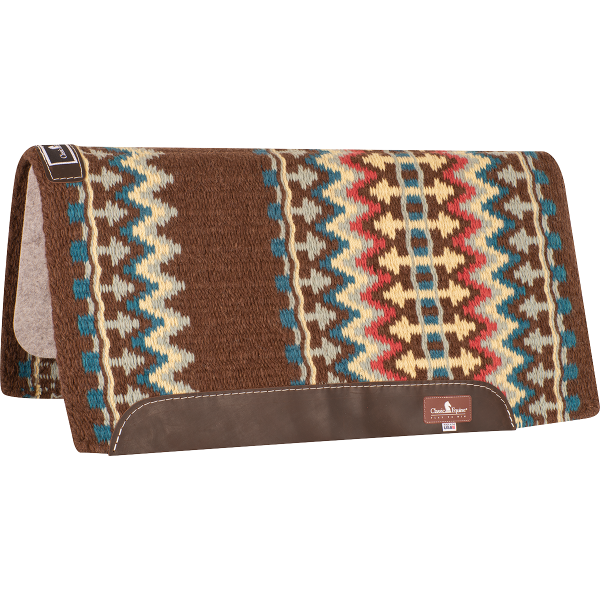 Classic Equine Wool Top Saddle Pad - Chestnut Lemon