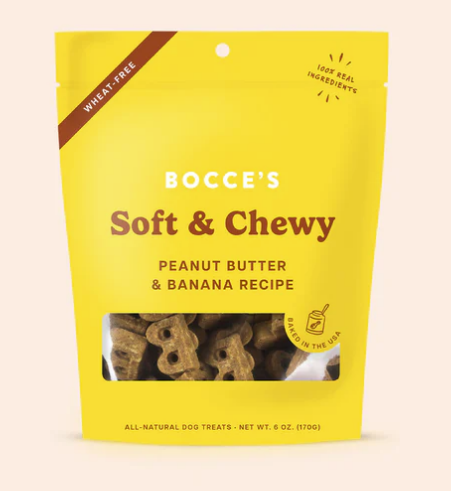 Bocce's Bakery Soft & Chewy Treats - Peanut Butter & Banana