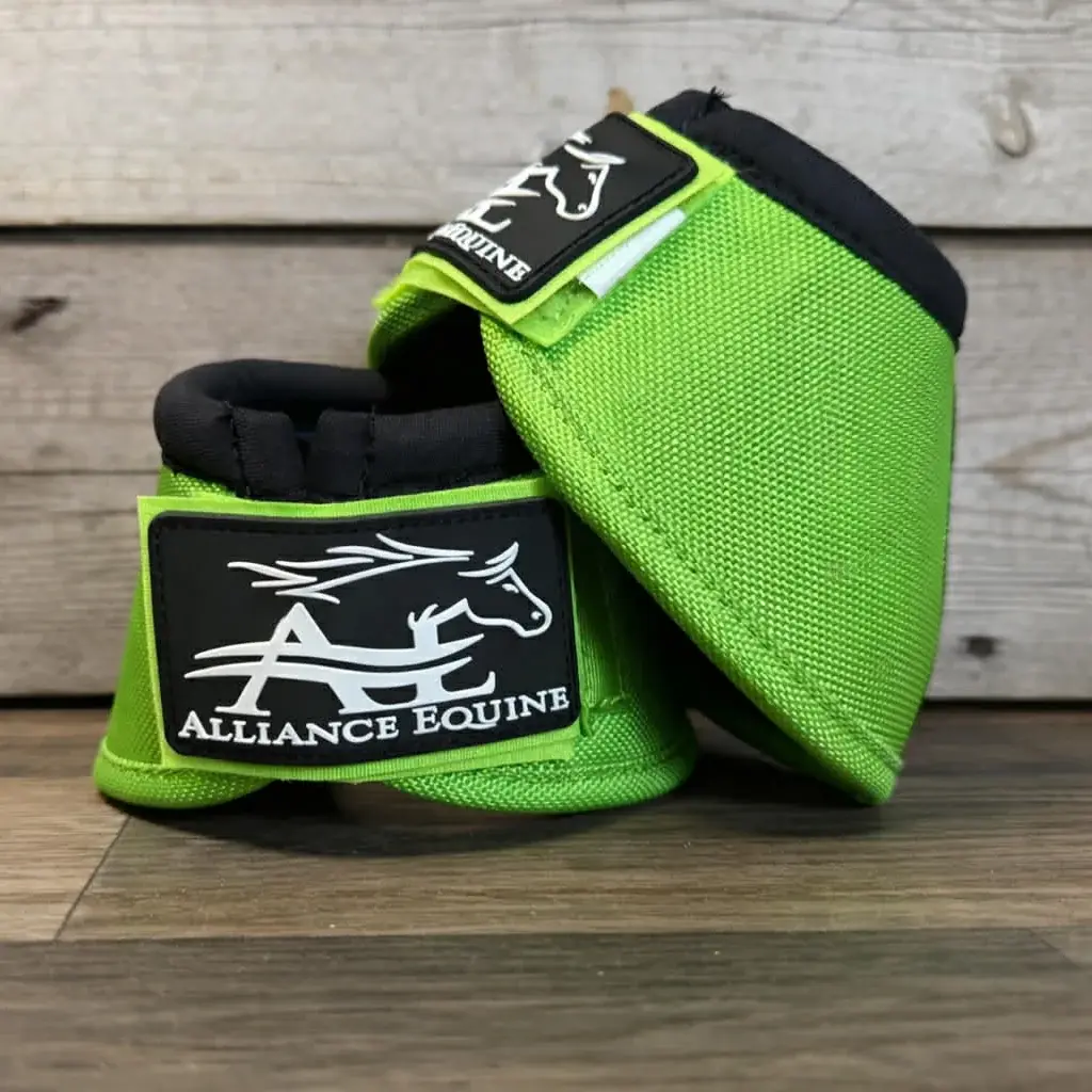 Alliance Equine NO-TURN Bell Boots - Lime Green