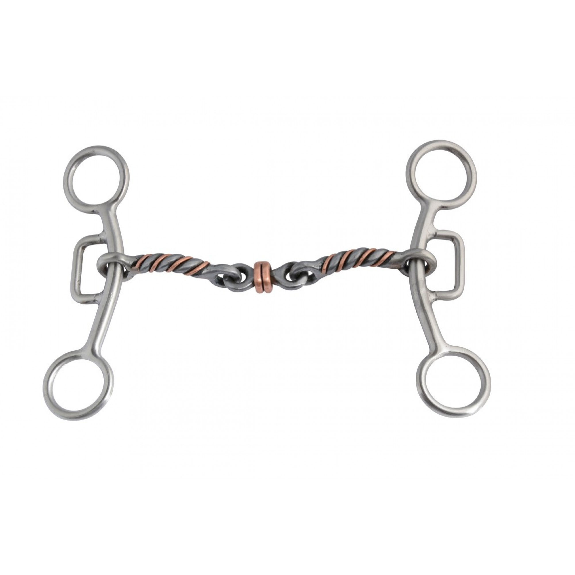 MARLEY COPPER ROLLED GAG BIT WITH SWEET IRON TWISTED MOUTHPIECE