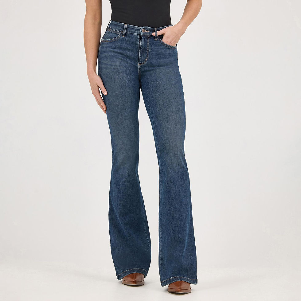 Ladies Wrangler Bespoke Flare Jeans - Raelyn