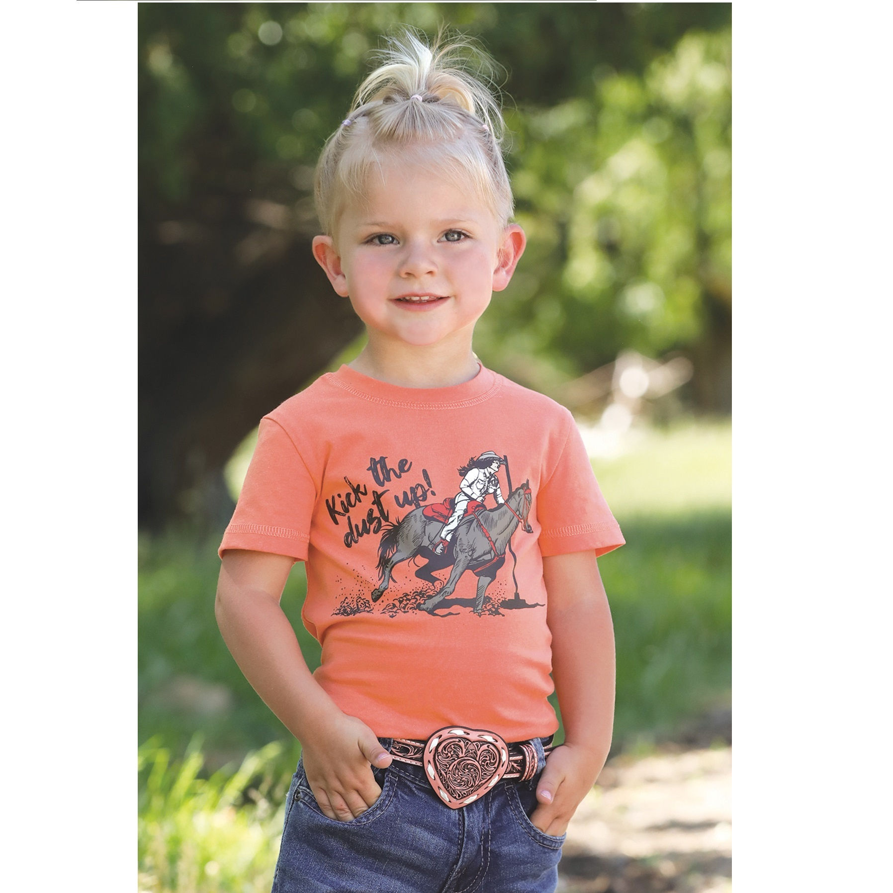 Girls Tee Shirt - Kick The Dust Up!