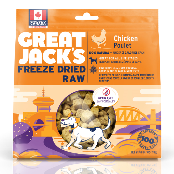 Great Jack's Freeze Dried Treats/Meal Topper - Chicken 198g