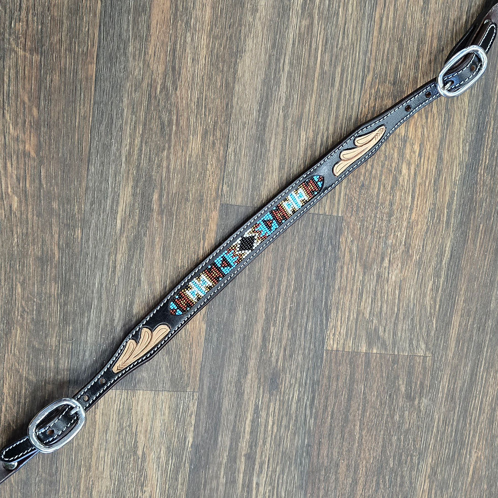 Thumbnail: Beaded Wither Strap - Dark Oil