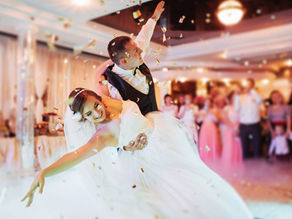 Bride and groom first dance