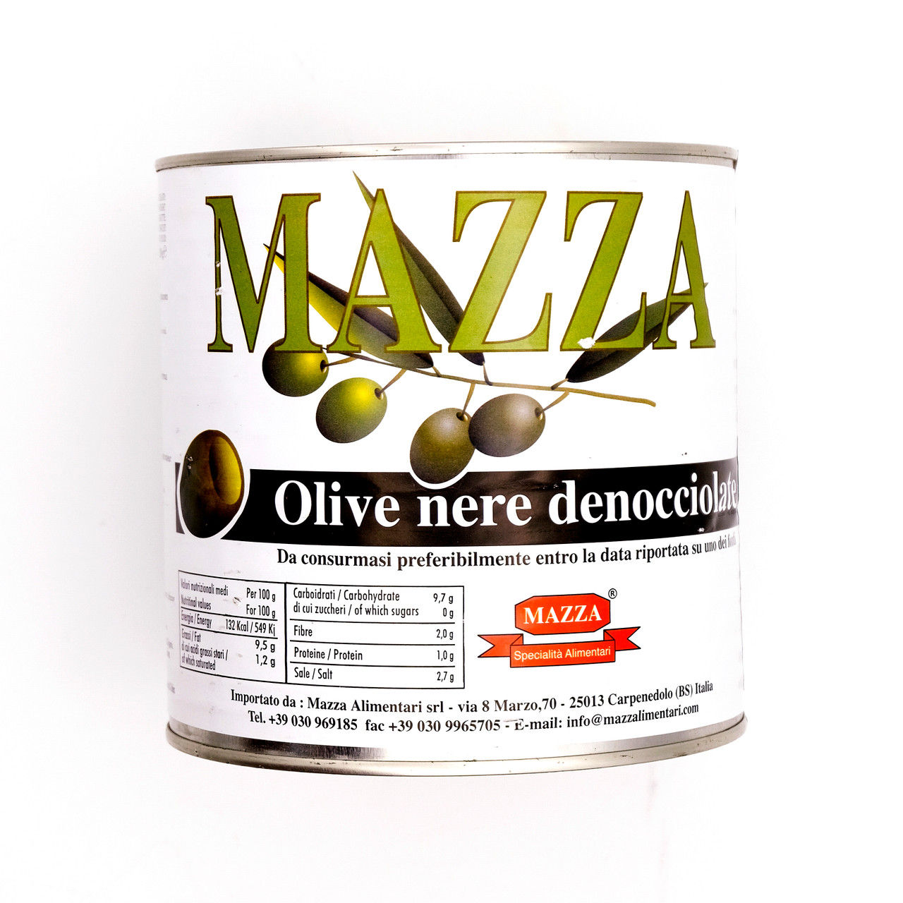 MAZZA 意大利鹽水浸黑橄欖 (2.6 kg)