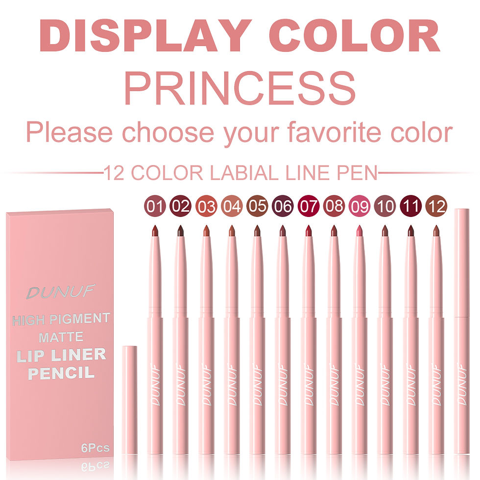 Thumbnail: 6pcs Lip Liner Pen Set Long-Lasting, Waterproof Sweatproof, Easy Coloring Non-fa