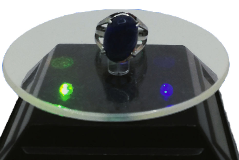 Thumbnail: Silver & Lapis Lazuli adjustable ring