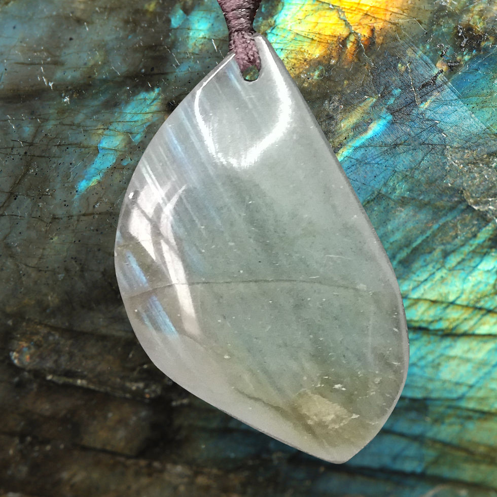 Polished Labradorite Crystal Pendant