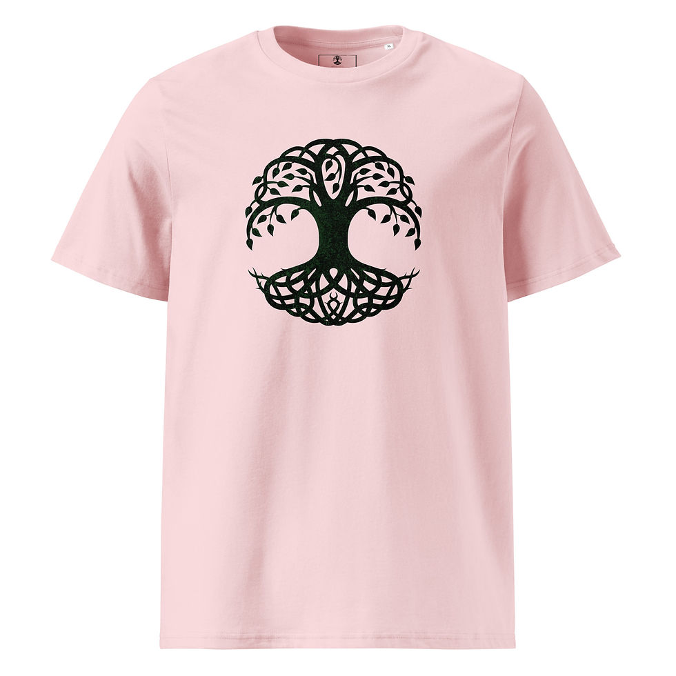 Thumbnail: Nytewood (Black Logo) Unisex organic ribbed neck t-shirt