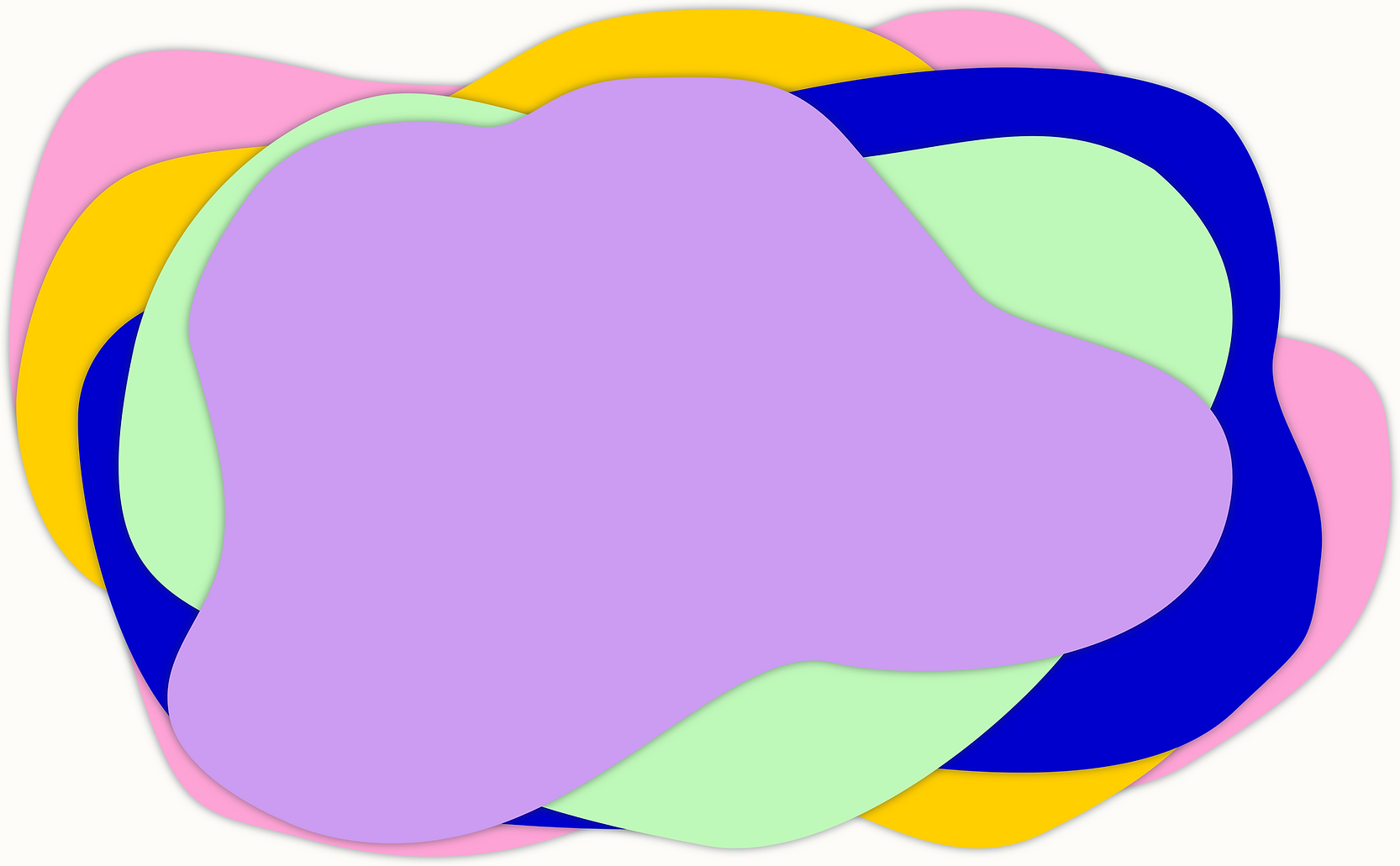 Achtergrond header - meerdere blobs over elkaar heen