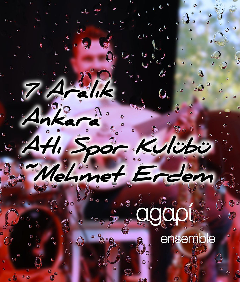 7 Aralık, Açık Hava Gazinosu, Atlı Spor Kulübü w/ Mehmet Erdem 
