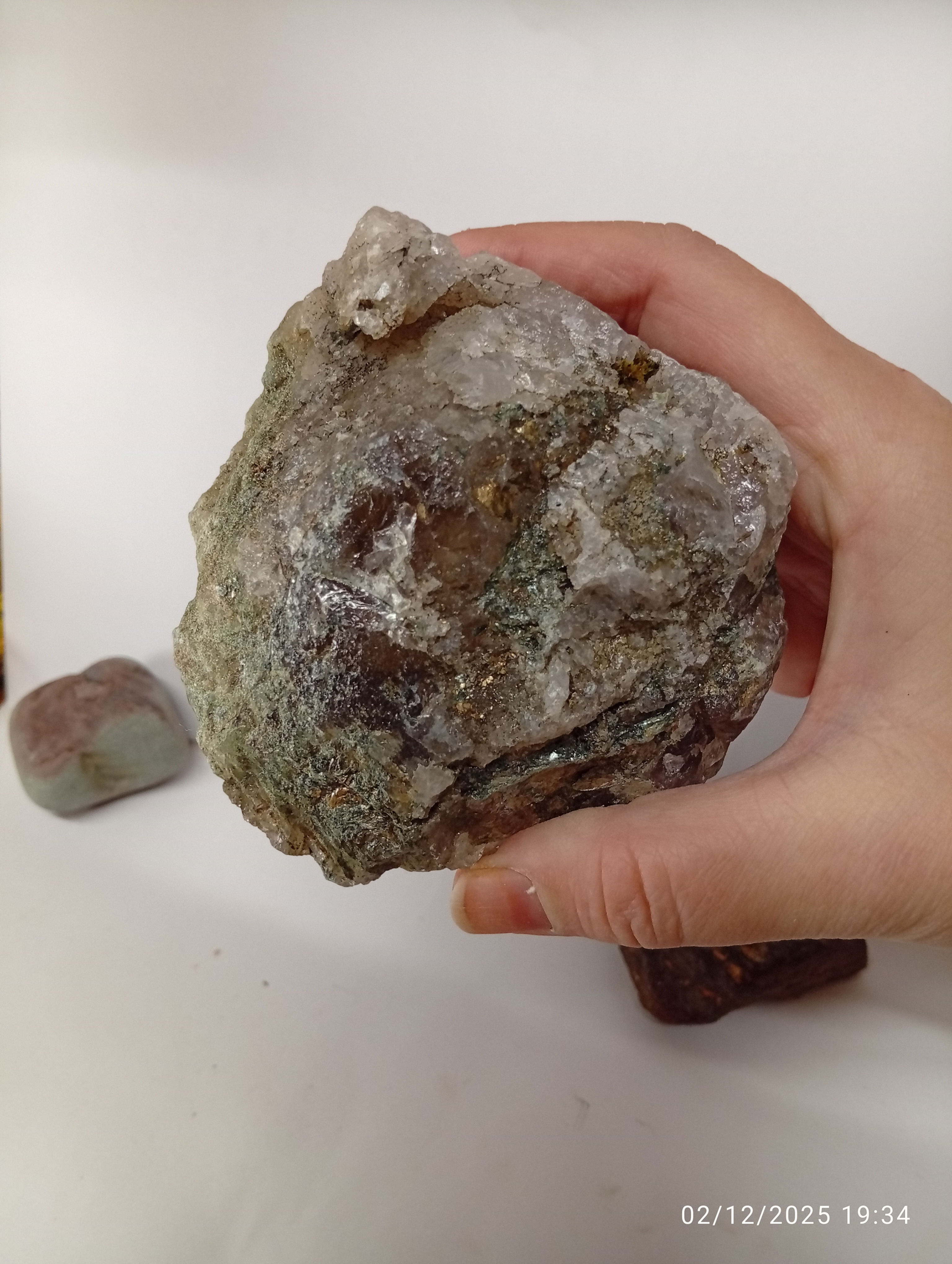 a large chunk of smoky quartz crystal