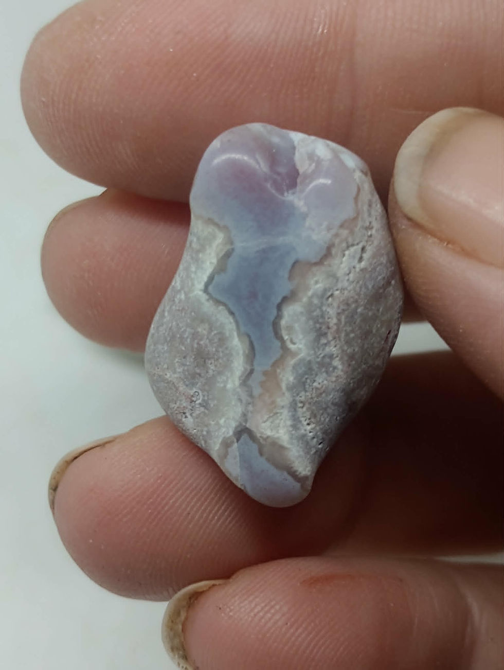 a purple banded agate