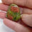 Miniature : a pink and green unakite stone
