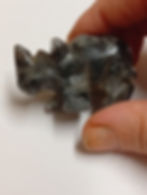 a moonstone rhinoceros carving.