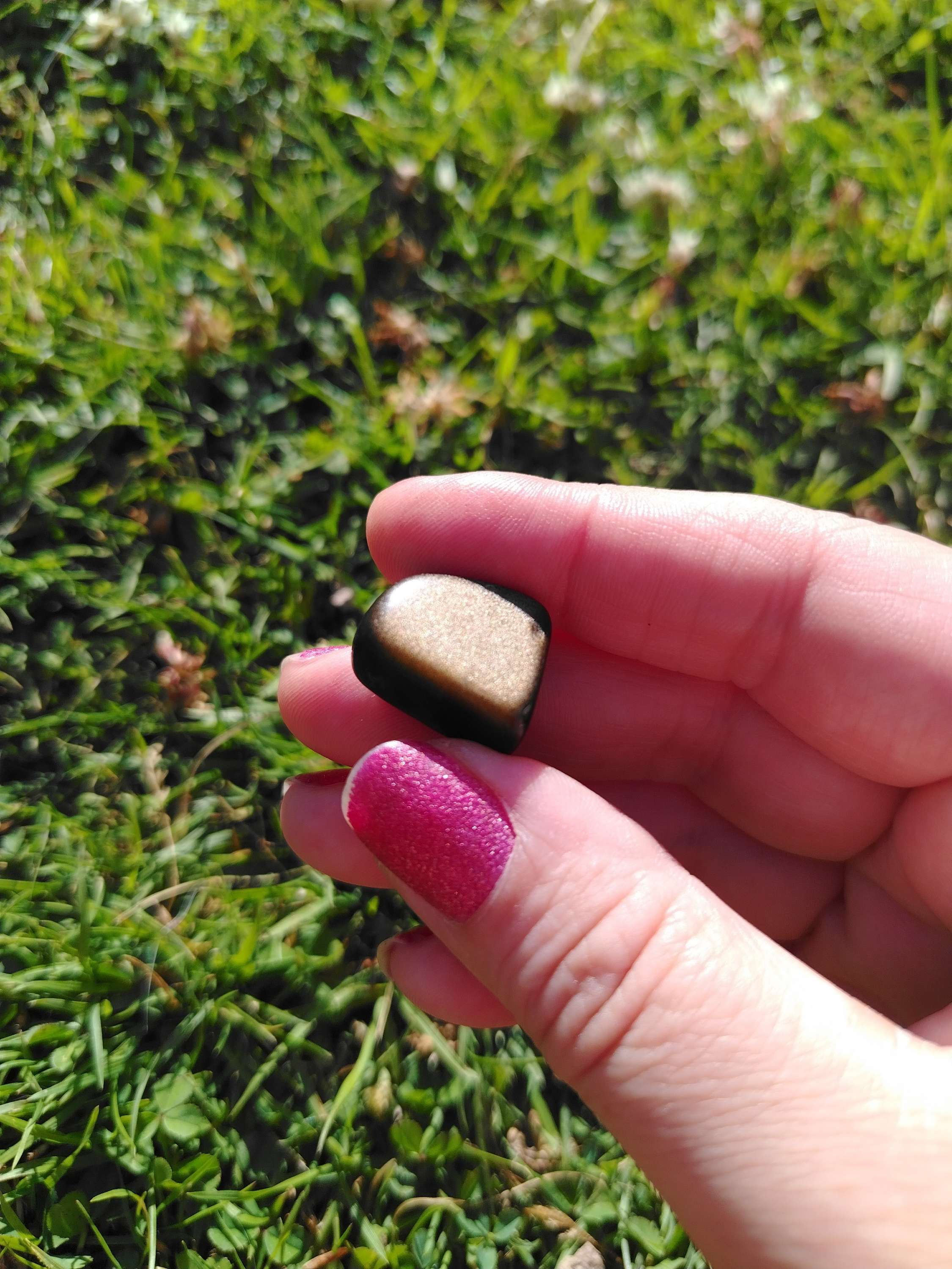 Obsidian which shines gold in the light