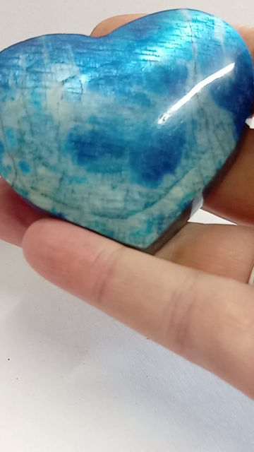 Thumbnail: dyed blue moonstone love heart rock