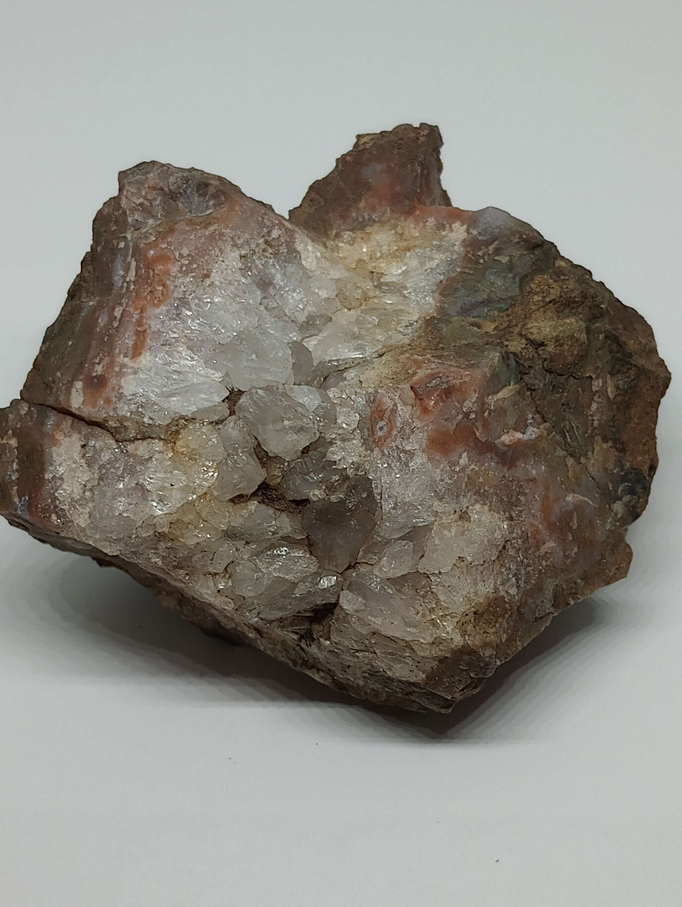 Fist sized Ayrshire Agate/Geode Carnelian with Quartz "Teeth"