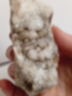 close upof calcite with dogtooth and hexagonal formation