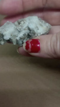 Miniature : Calcite Crystal on Quartz Drusy, Scottish Mineral Specimen