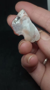 Miniature : Scottish Jasper, Chalcedony, Calcite Mixes Rock, Polished, Self-Collected