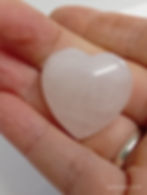 white quartz crystal heart