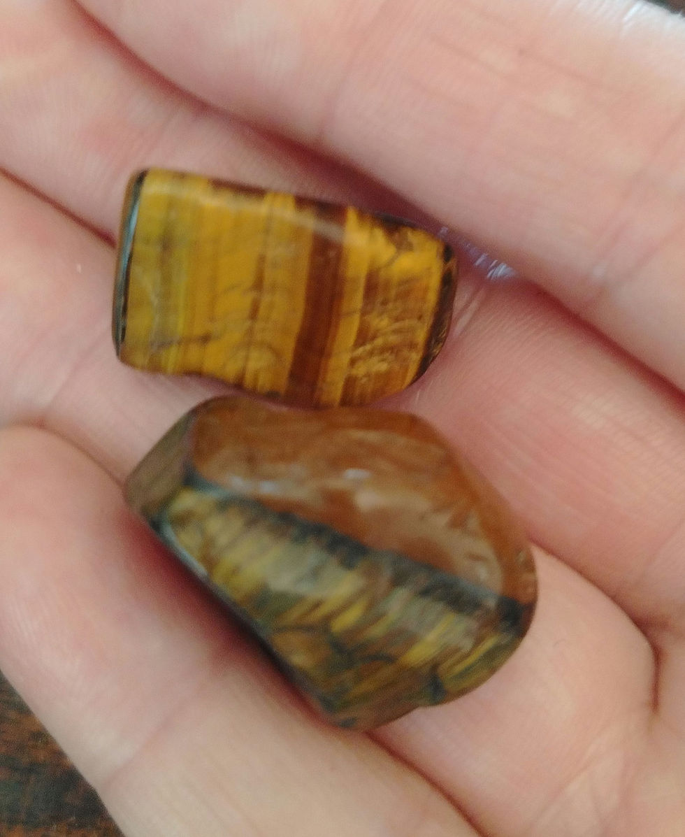 Miniatura: 1 piece Tumbled Tiger's Eye (Rough Rocks we Polished)