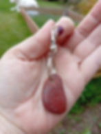 A red Jasper keyring