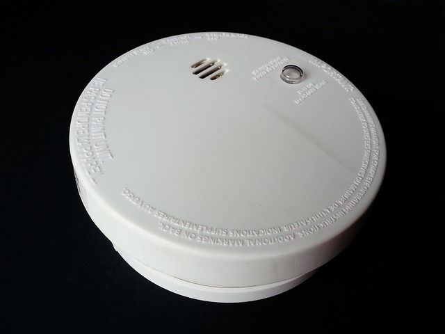 white smoke alarm