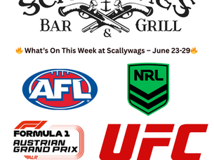 🏉⚽🔥 MASSIVE WEEK OF LIVE SPORT at SCALLYWAGS! 🔥⚽🏉📅 June 24 – 29📍 