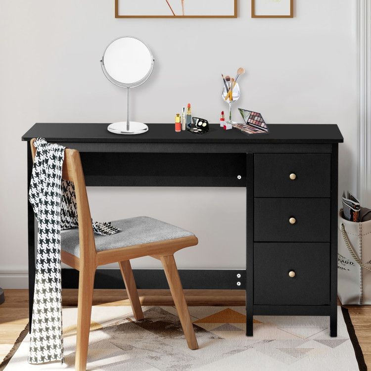 Thumbnail: 3-Drawer Home Office Study Computer Desk with Spacious Desktop