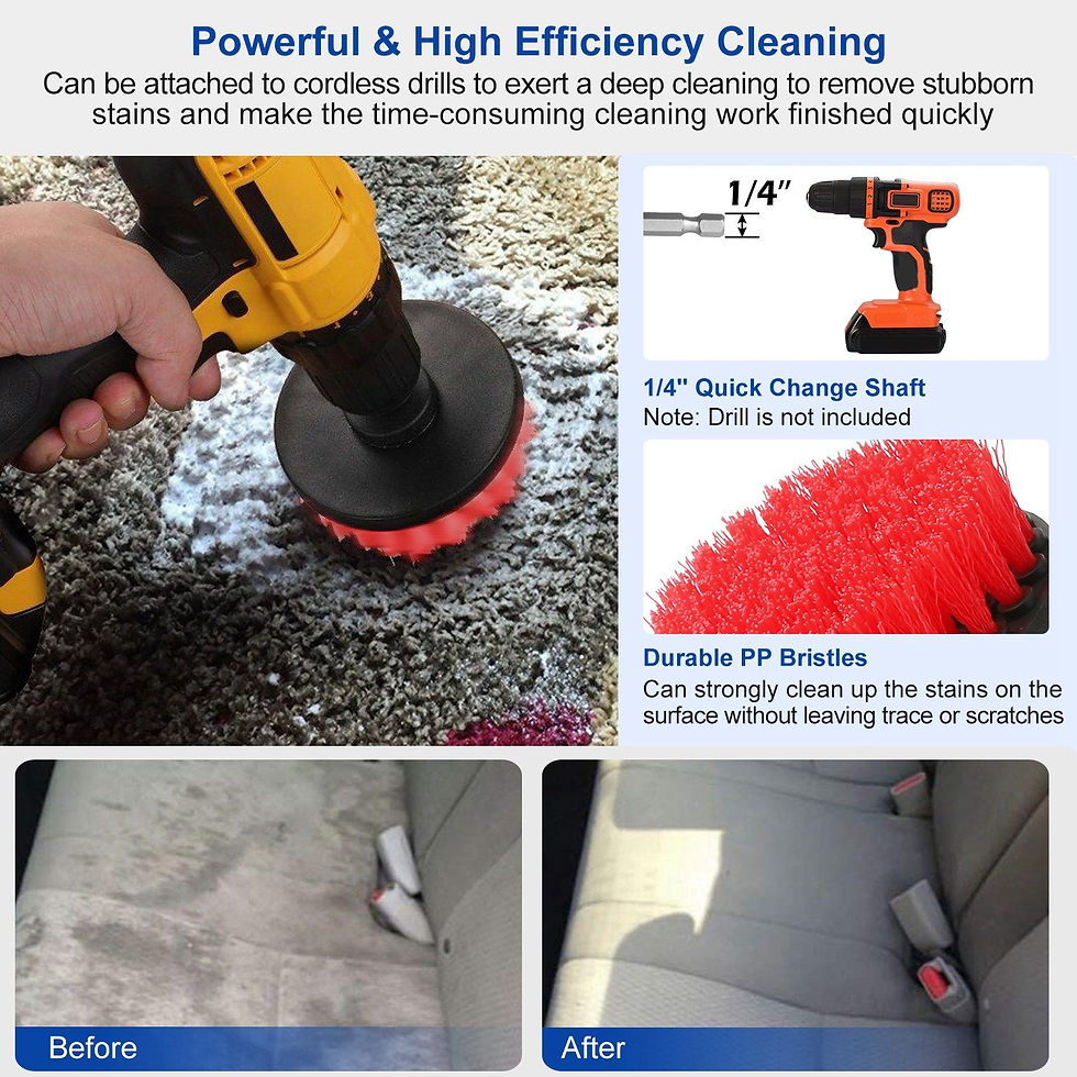 Thumbnail: 3Pcs/Set Drill Brush Power Scrubber