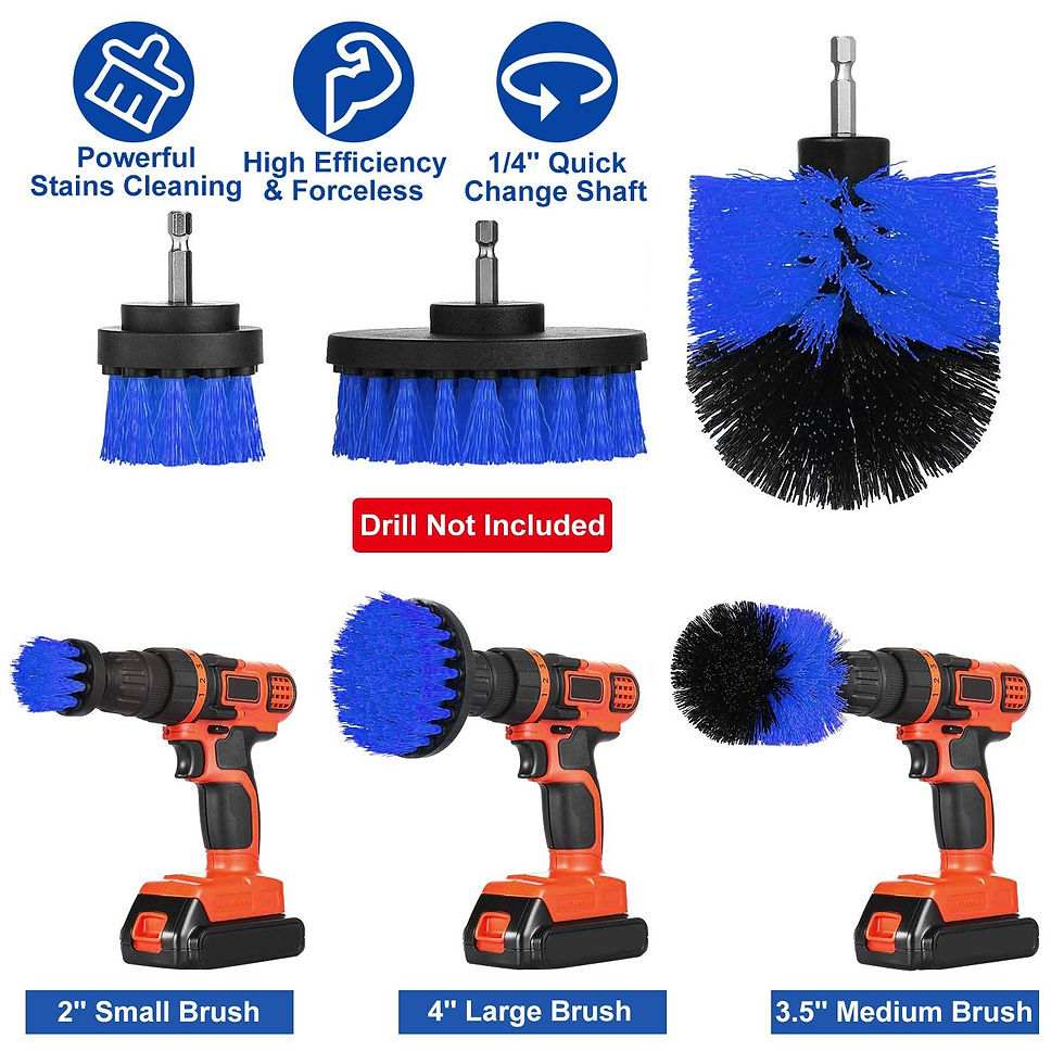 Thumbnail: 3Pcs/Set Drill Brush Power Scrubber
