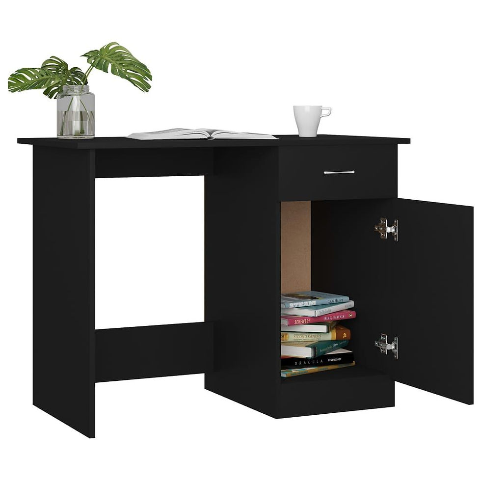 Thumbnail: Desk Black 39.4"x19.7"x29.9" Engineered Wood