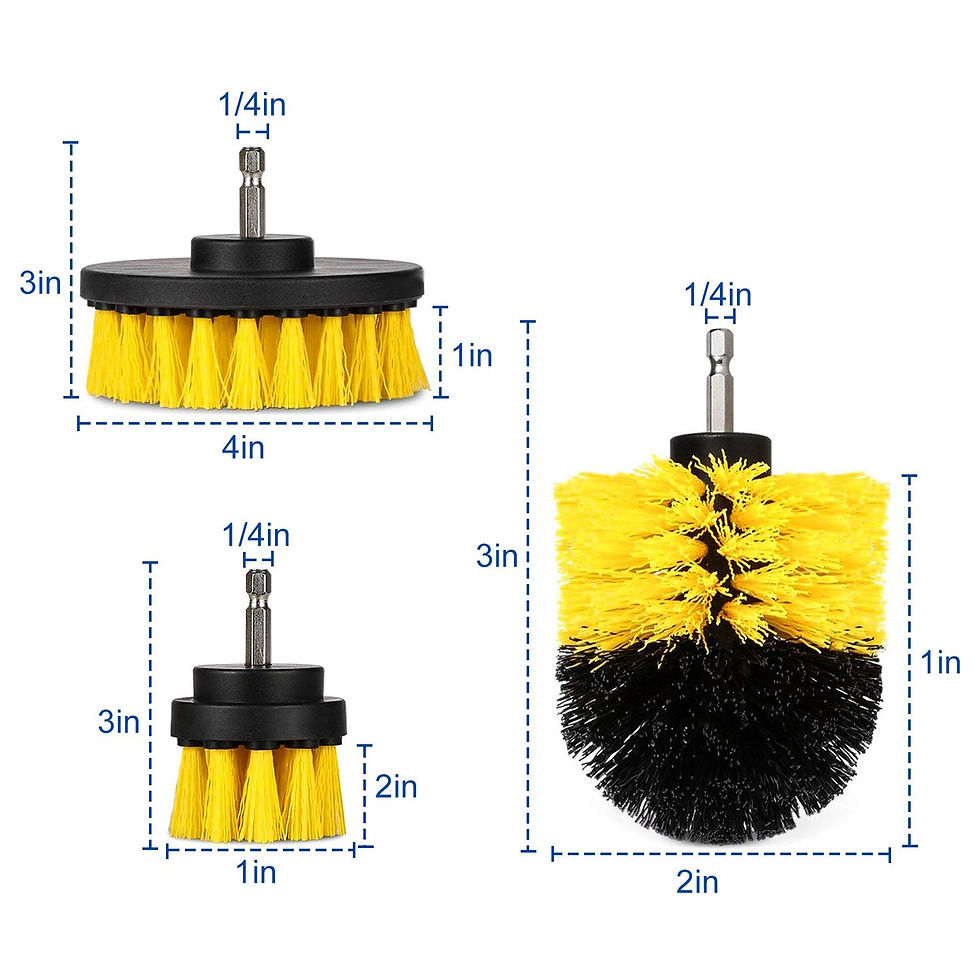 Thumbnail: 3Pcs/Set Drill Brush Power Scrubber