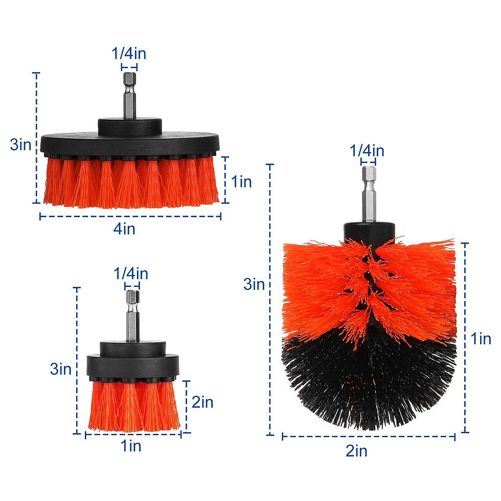 Thumbnail: 3Pcs/Set Drill Brush Power Scrubber