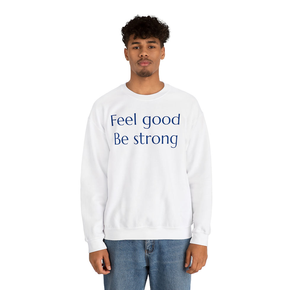 Thumbnail: "Feel good Be strong" Unisex Heavy Blend™ Crewneck Sweatshirt